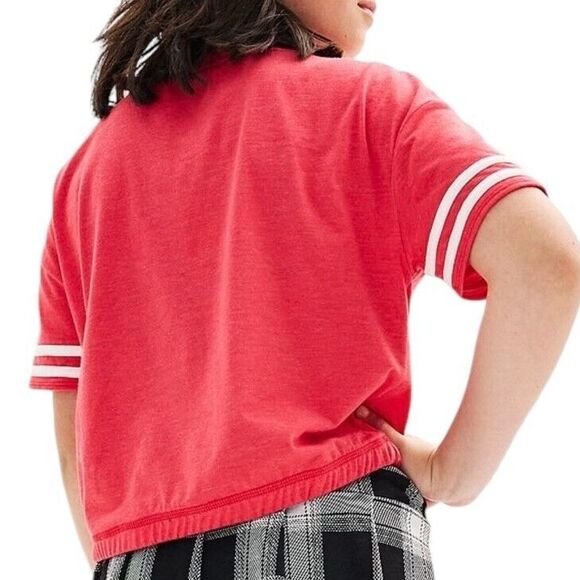 Limited Too Girls California Crop T-Shirt Top Blouse Red White M 10 NWT - Picture 3 of 11